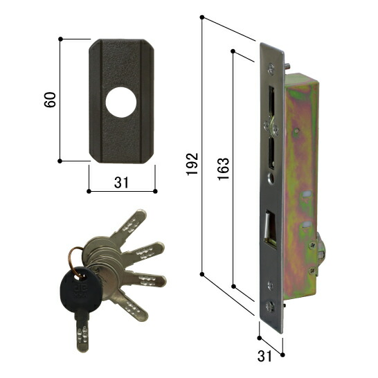 YKK-AP 部屋の入り口引戸部材\u003cBR\u003e召合せ錠 召合せ外締め括り錠外の方円柱\u003cBR\u003e【HH3K18289】\u003cBR\u003e\u003cBR\u003e
