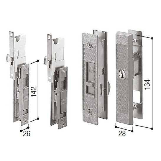 YKK-AP 部屋の入り口引戸部材\u003cBR\u003e召合せ錠 引戸錠仕掛ける2枚建用\u003cBR\u003e【HHJ-0220】\u003cBR\u003e\u003cBR\u003e