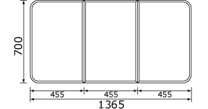 (長辺1365ミリ×短辺700ミリ:組みフタ:長方形:3枚:切り欠きなし) ※本品はRL91042Sの代替品 風呂フタ 【RL91042SC】 パナソニック