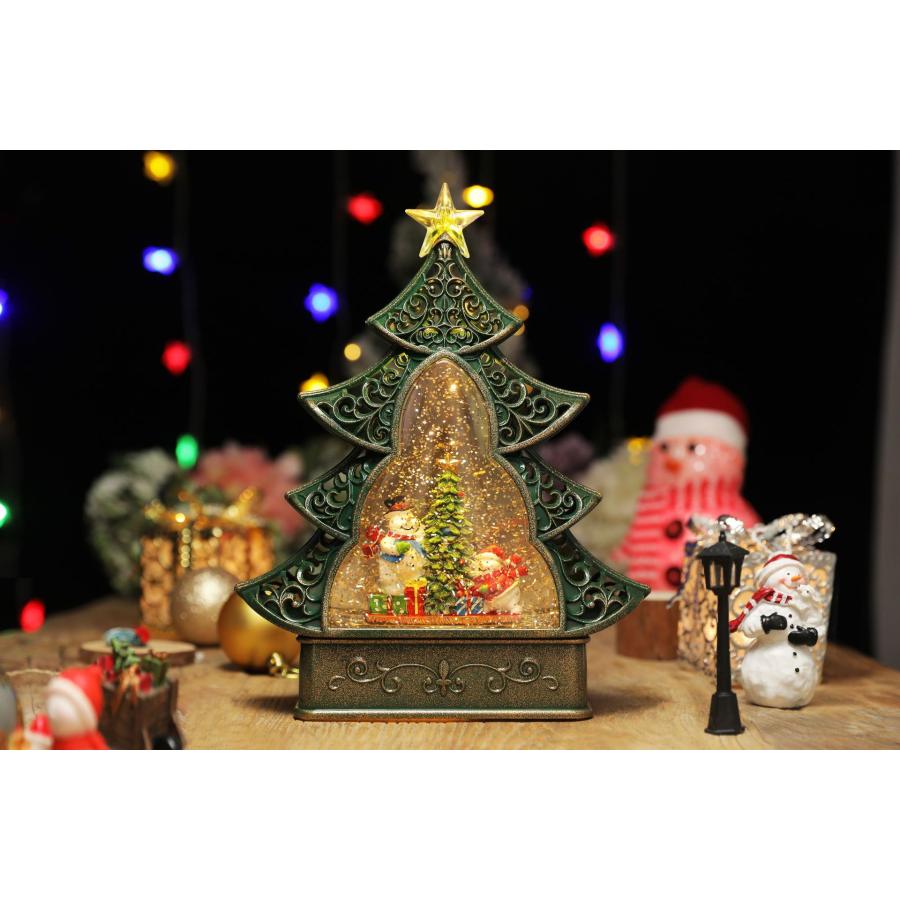 【楽天スーパーSALE】クリスマス装飾品 Christmas クリスマスツリー サンタクロース 雪の結晶 ギフト 発光音楽ボックス