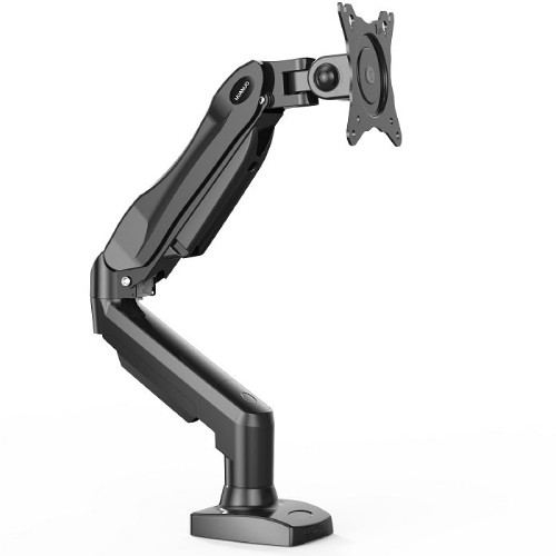 HNSS31 ブラック ガススプリング式 シングル モニターアーム 13～32インチ対応 耐荷重2～9kg