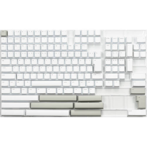 Designer Keycaps - Matte White (158 keys) [GRT046-DKC-WT] 様々なパターンに対応できる 交換用キーキャップ CherryMX互換 昇華印刷