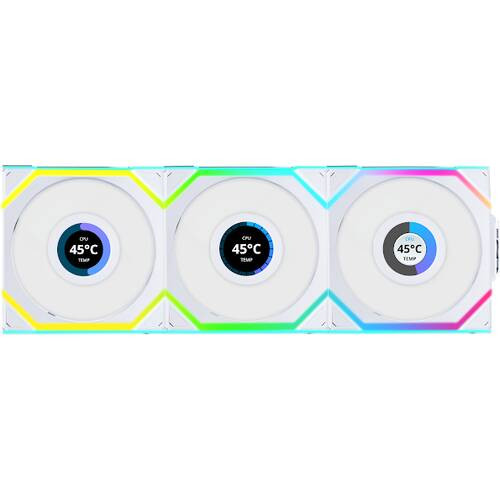 UNI FAN SL Wireless WT UF-SL120-LCD-WLS-3W LCD模範例 トリプル容器に並べる