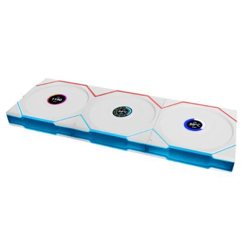 UNI FAN TL Wireless WT LCD模範例 トリプル容器に並べる UF-TL120-LCD-WLS-3W