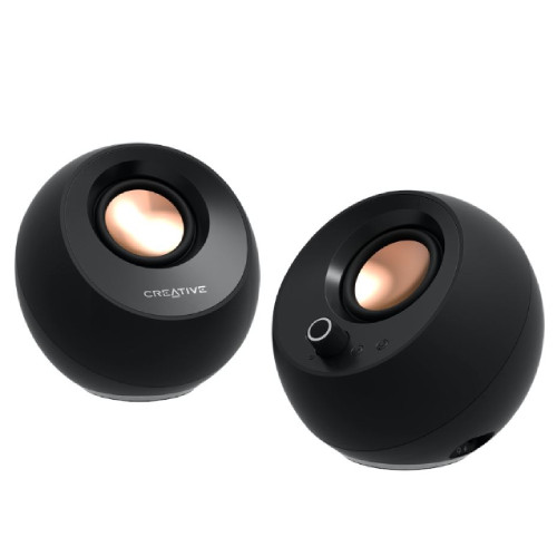 Creative Pebble Pro [SP-PBLPRO-BK] 有線USB/有線アナログ/Bluetooth相応う ステレオ金棒引き RGB書き込み相応う 黒いこと