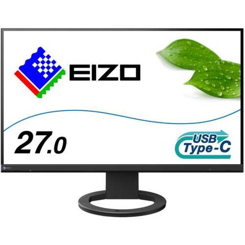 FlexScan EV2720S-BK (ブラック) 27インチ WQHD 2560x1440 IPS フレームレスモニター USB Type-C対応|ツクモ 店