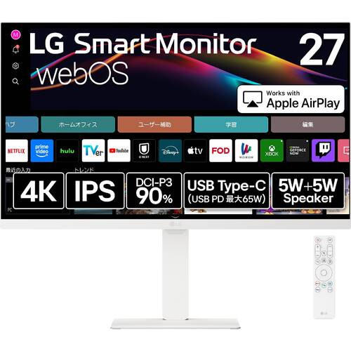 楽天市場】LG 27インチ webOS対応スマートモニター FHD 27SR50F 楽天市場】LG 27インチ webOS対応スマートモニター FHD 27SR50F