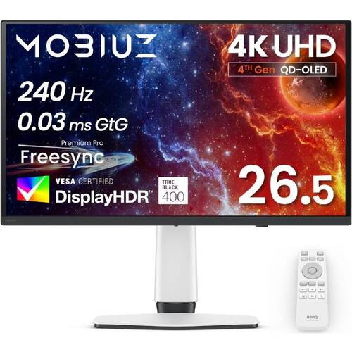MOBIUZ EX271UZ 26.5in 4K QD-OLED ゲーミングモニター 240サイクル 0.03ms
