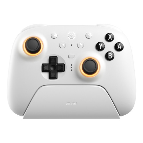 8BitDo Ultimate 2 Bluetooth White 有線/USB無線電話/Bluetooth相応う 力くらべ制御装置 Switch/パソコン
