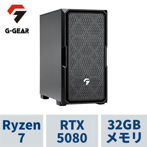 ゲーミングパソコン G-GEAR GE7A-L261BH/CP2 Ryzen7 9800X3D /RTX5080 /32GB記憶装置 /2肺結核 SSD /無線LAN7+Bluetooth相応う