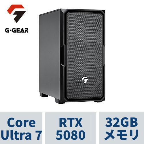 ゲーミングマイコン G-GEAR GE7J-M261BH/NT1 CoreUltra7 270K Plus /RTX5080 /32GB記憶装置 /2結核症 SSD /無線LAN7+Bluetooth相応う