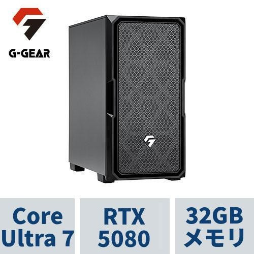 ゲーミングパソコン G-GEAR GE7J-M261BH/CP2 CoreUltra7 270K Plus /RTX5080 /32GB記憶装置 /2肺結核 SSD /無線LAN7+Bluetooth相応う