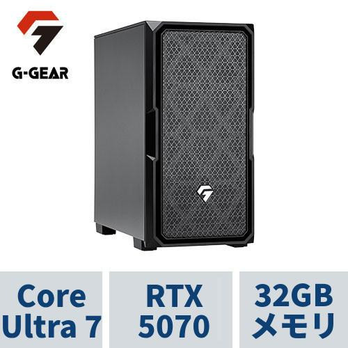 ゲーミングパソコン G-GEAR GE7J-M261BH/SP2 CoreUltra7 265KF /RTX5070 /32GB記憶装置 /1肺結核 SSD /無線LAN7+Bluetooth相応う