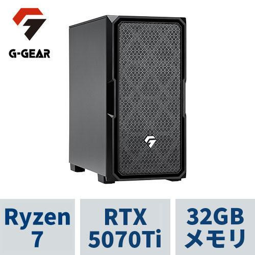 ゲーミングパソコン G-GEAR GE7A-L262BH/NT1 Ryzen7 9850X3D /RTX5070Ti /32GB記憶装置 /2肺結核 SSD /無線LAN7+BT相応う、水冷遣りかた
