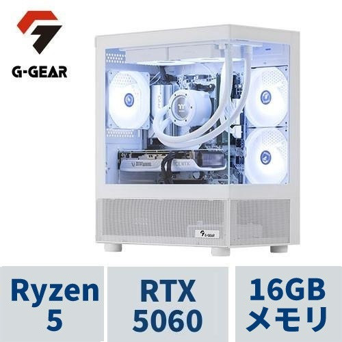 ゲーミングマイコン G-GEAR White GP5A-A260B/A/CP1 Ryzen5 7500F /RTX5060 /16GB記憶装置 /1結核症 SSD /無線LAN+BT相応う、水冷操作手順