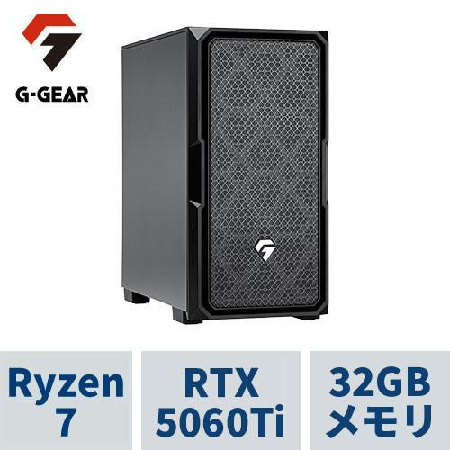 ゲーミングPC G-GEAR GE7A-R710BH/SP1 Ryzen7 5800X3D /RTX5060Ti(16GB版) /32GBメモリ /1TB SSD|ツクモ 店