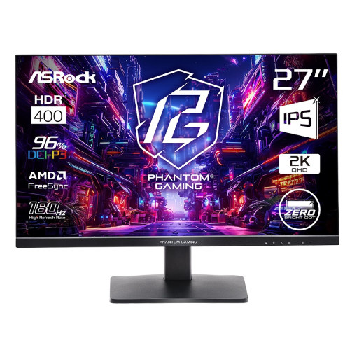 Phantom Gaming PG27QFT1B 27インチ WQHD(2560x1440) ゲーミングモニター 180Hz 1ms(MPRT) IPS