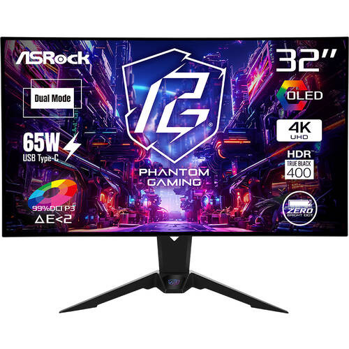 Phantom Gaming PGO32UFS2C 31.5in 有機ELゲーミングモニター  4k 240サイクル/FHD 480サイクル 0.03ms
