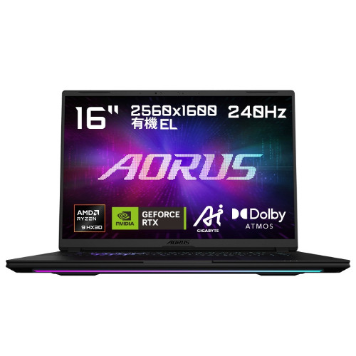 ゲーミングノート AORUS MASTER 16 6ZJM6JPE64SP [16型 /Ryzen 9 9955HX3D /RTX5090 /RAM:32GB /SSD:1TB /Windows 11 Pro /ブラックグレー]｜ツクモ　店