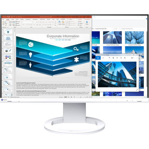 FlexScan EV2480-ZWT（白いこと） 23.8in 盛りだくさん固定ディスク IPS フレームレスモニター USB Type-C相応う