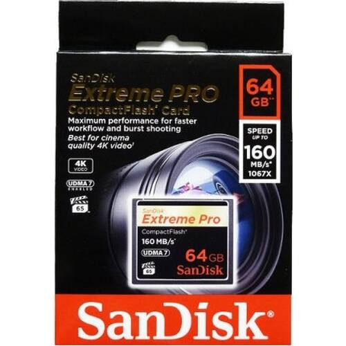 SDCFXPS-064G-X46 ［64GB / CF歌留多 / 最大限度読み込み機敏さ160MB/s / 最大限度書きとどめる機敏さ150MB/s / UDMA7相応う］