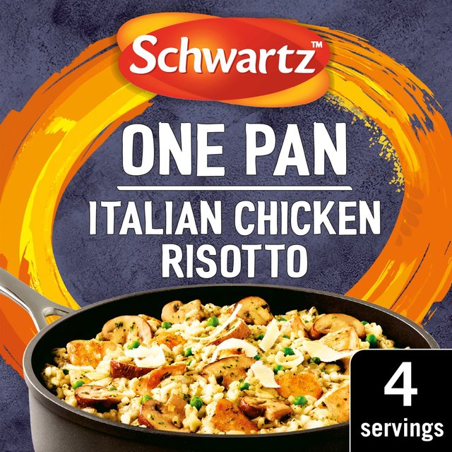 Schwartz Italian Chicken & Mushroom Risotto One Pan 28g シュワルツ イタリアンチキン＆マッシュルームリゾット ワンパン 28g画像