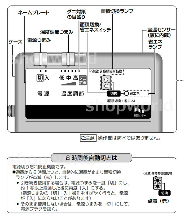 楽天市場 ホットカーペット パナソニック 2畳 室温センサー 省エネ モード 搭載 1年保証 電気カーペット 本体 Panasonic 2畳用 176 176cm Dc 2nkm Dc2nkm 正方形 ダニ退治 折り畳み ショップワールド