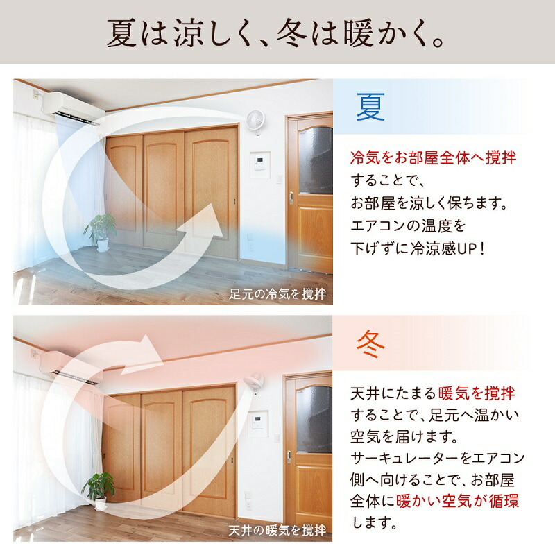 サーキュレーター壁掛け扇風機360°回転リモコン付壁掛けサーキュレーター首振りおしゃれかわいい換気静音タイマー梅雨夏雨秋春冬花粉湿気ホワイト冷房暖房空気循環部屋干し室内干しコンパクト省スペース送風外気オフタイマー切タイマー