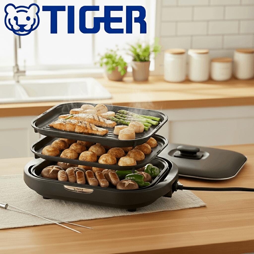 【極美品】象印 ホットプレート EA-KK30 3枚 焼肉 たこ焼き 美品 ホットプレート やきやき ブラック EA-KK30-BA [プレート3枚] 象印