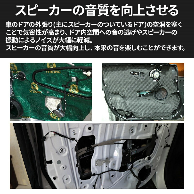 デッドニング用制振シート アルミ加工 ロールタイプ長10m 幅1m 厚10mm 防音 デッドニングキット 音質向上 振動 吸音