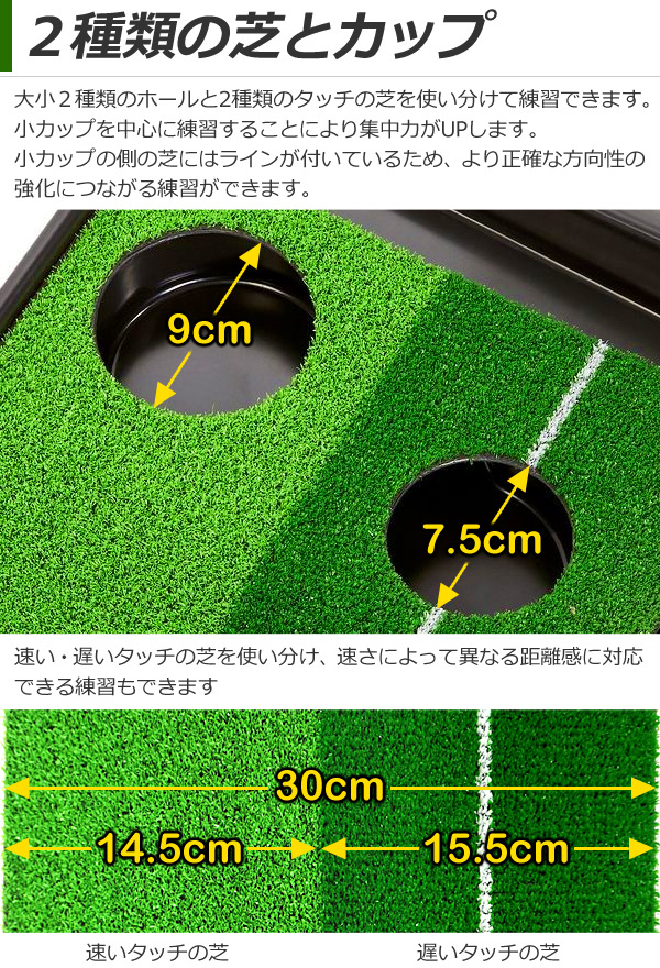 送料無料本格派パターマット ゴルフ パター 練習 グリーン 300×50cm+