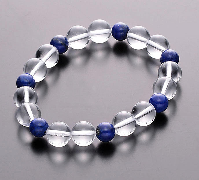 数珠ブレスレット 天然石 ラピスラズリ 8mm 水晶 お守り ギフト