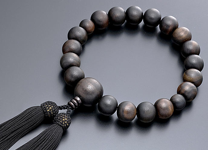 楽天市場】数珠 男性用 念珠 略式数珠 黒オニキス 茶水晶入り 正絹房