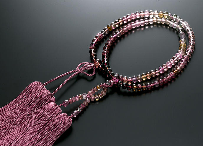 楽天市場】数珠 女性用 念珠 トルマリン 共仕立 正絹細房 全宗派対応