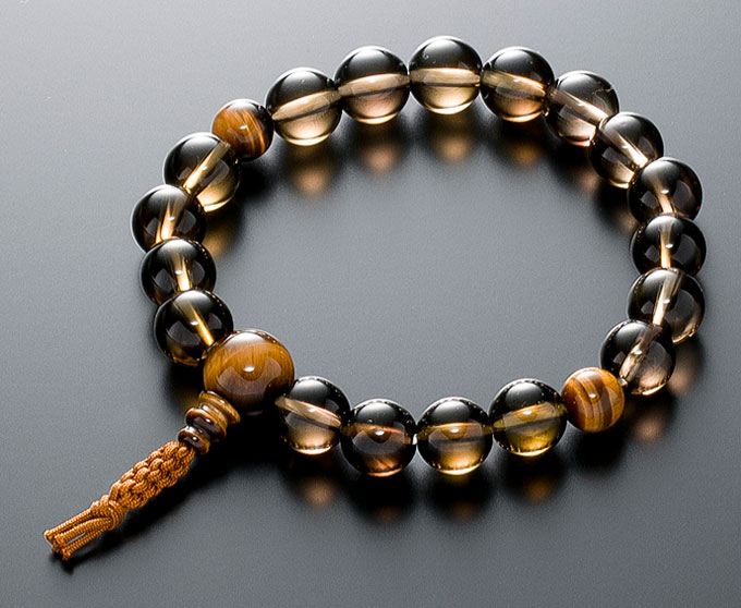 楽天市場】数珠ブレスレット 房付き 腕輪念珠 虎眼石 10mm 茶水晶天