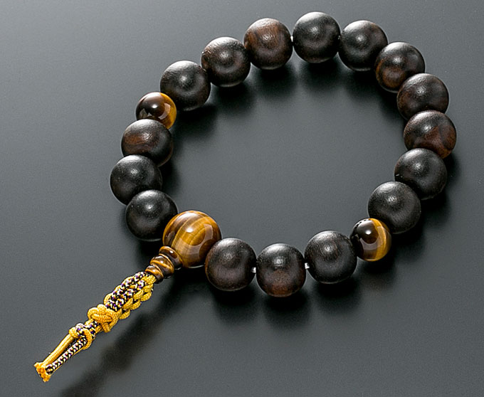 楽天市場】数珠ブレスレット 房付き 腕輪念珠 虎眼石 10mm 茶水晶天