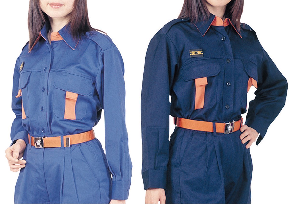 消防団員自然作用服 上張り 【成人女性用】 消防団 レスキュー 操法 御役目
