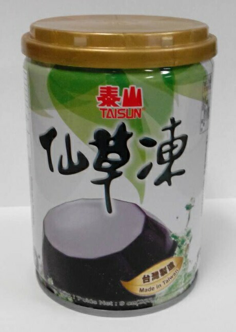 【24缶1ケース売り】横浜中華街　泰山　仙草凍（仙草ぜリー）加糖タイプ、 255g　X　24缶（1ケース売り）、送料無料！台湾では、薬膳デザートとして、よく食べます♪