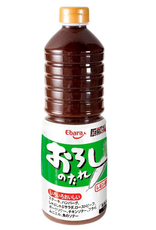 リアル 厨房応援団 エバラ おろしのたれ レモン醤油味 1000ml 肉食材 焼きあげたステーキ ハンバーグ にしっかりのる具材感のある上掛けソースです  qdtek.vn