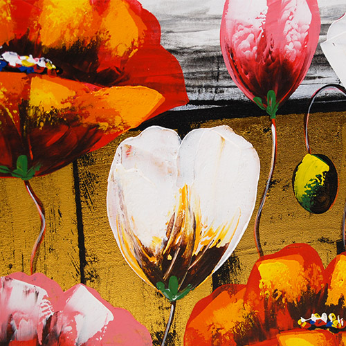 恰好良いアート 図挿し画 アートパネル アクリル絵の具画 当風アート 飾り モダン アジアン 北欧 ファニチャー 本格 盛り場 エントランス リビング ダイニングルーム 臥房 アジアン雑貨 大型絵画 中型絵画 真っ盛り ブロッサム チューリップ 本格絵画m109 Rootstour It