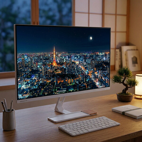 amadana 23.8インチ デザインディスプレイ Design Display 24ART0-P1 フルHD IPS 144Hz ホワイト 超薄型ベゼル 在宅ワーク・PC作業向け スピーカー内蔵 VESA対応｜Show It　店