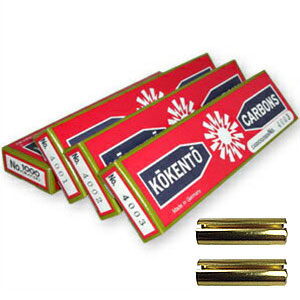 コウケントー カーボン灯 ドイツ製カーボン(10本入り) No.1000(キノノリス)・4000~4004 +専用カーボン補助器(2本入り) セット【smtb-s】