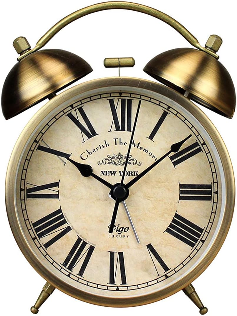 楽天市場】ヴィンテージ ツインベル 目覚まし時計 ローマ数字 デスク