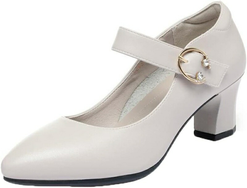 レディース ヒール パンプス ストラップ アンクルストラップ付き リボン ローヒール 太ヒール 5cm 美脚 痛くない 脱げない 走れる 安定感 歩きやすい ストラッ 二次会 フォーマル 低反発