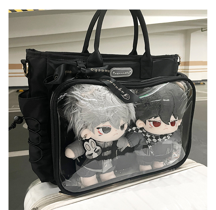 Show Case ぬいバッグ 推し入れ ぬいぐるみバッグ ドールバッグ ぬい撮り ぬいぐるみポーチ ぬいポーチ ポーチ ぬい痛 推し活バッグ ショルダー 収納 見せる バッグ かばん カバン グッズ収納 娘へプレゼント 誕生日