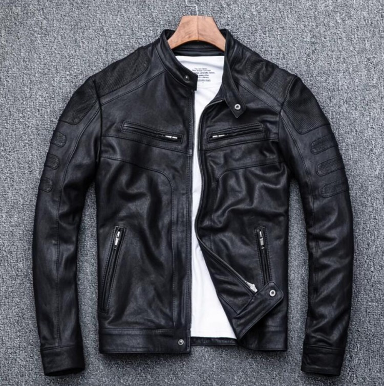 新販売 牛革 本革ジャケット バイクウェアメンズ ライダースジャケット レザージャケット 革ジャン 欧米風 長袖 コート 秋冬 ミリタリーバイクジャケット メンズウェア 皮ジャン 防風