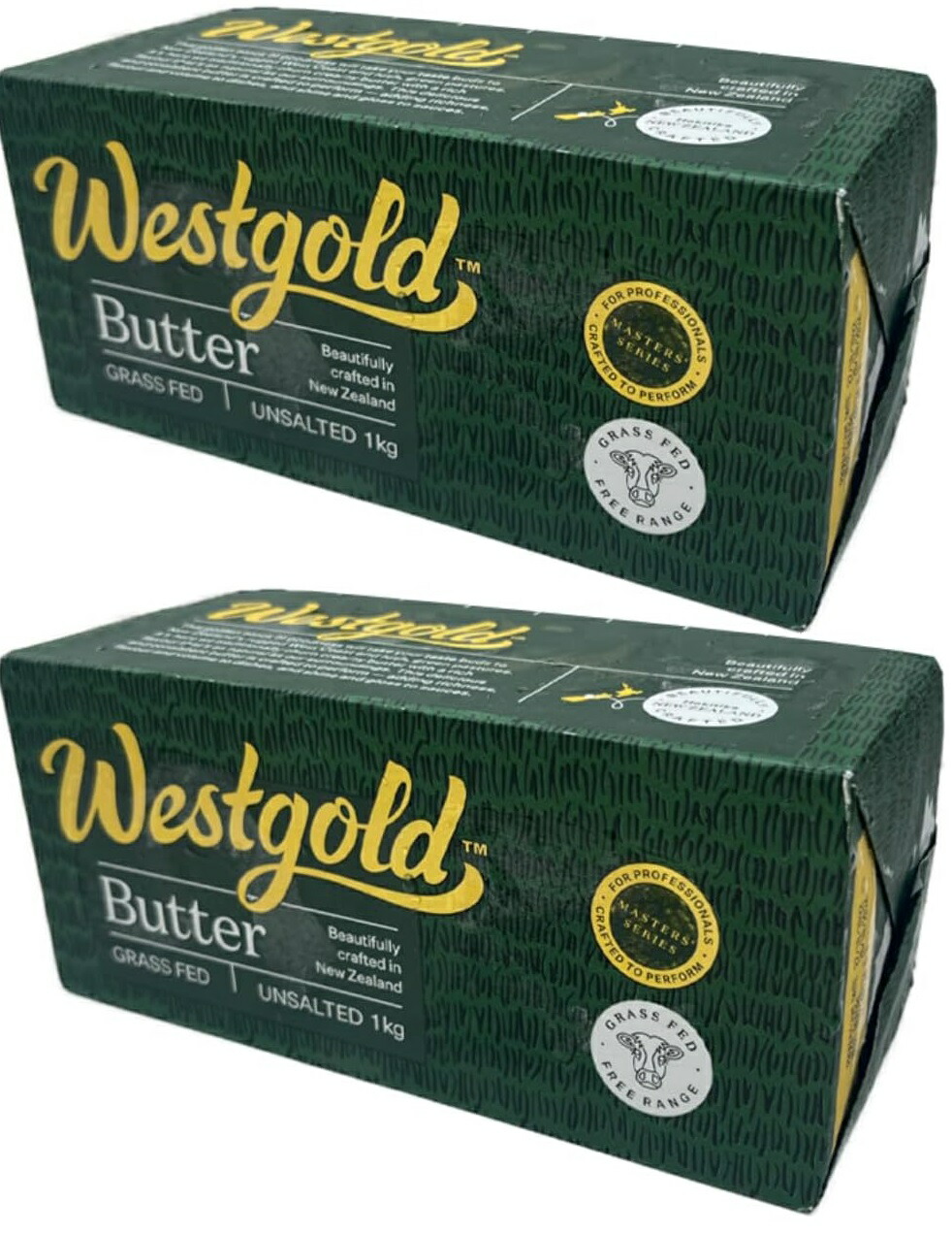 グラスフェッドバター 2kg（1kg×2個）ニュージーランド産 無塩 保存料 無添加 バター 冷凍 Westgold グラスフェットバター