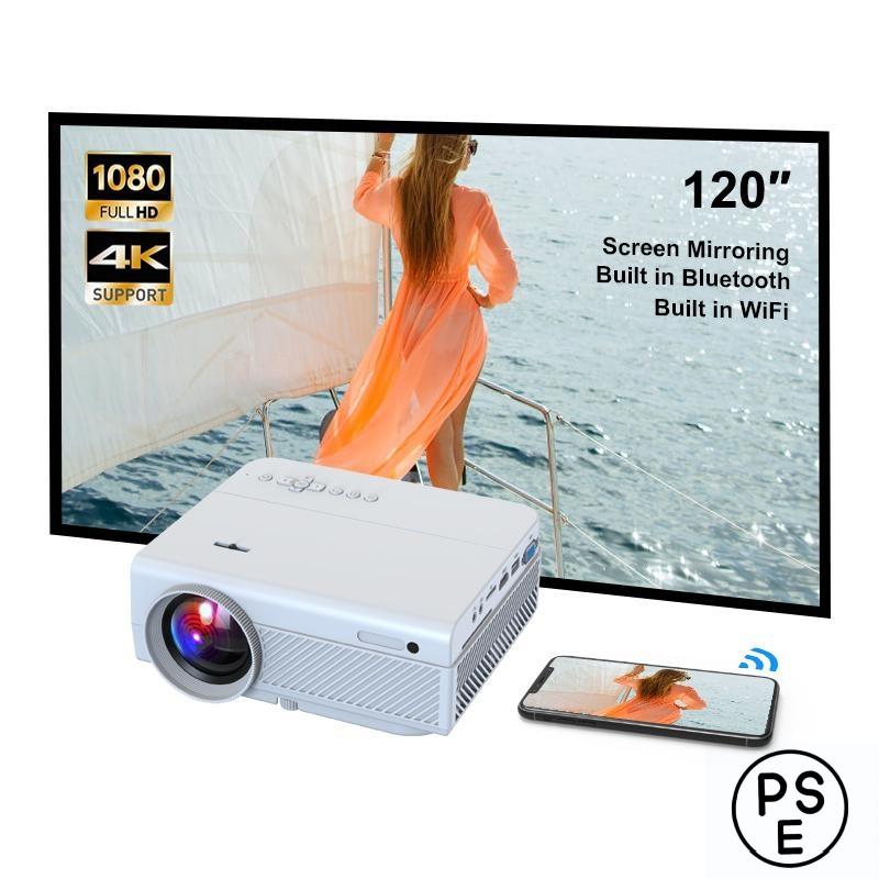 【4K&自動調整】プロジェクター スマートTV内蔵 便携 高画質 家庭用 寝室 ホームシアター 業務用 会議 オフィス ホテル 民宿 対応 自動焦点 自動台形補正
