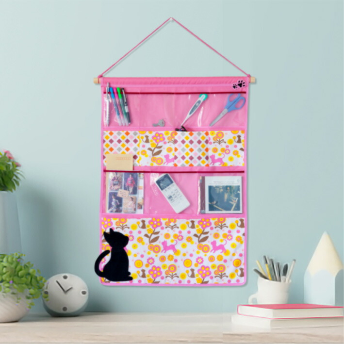 楽天市場】壁掛けポケット 小物入れ 2個セット 収納 猫 かわいい 便利