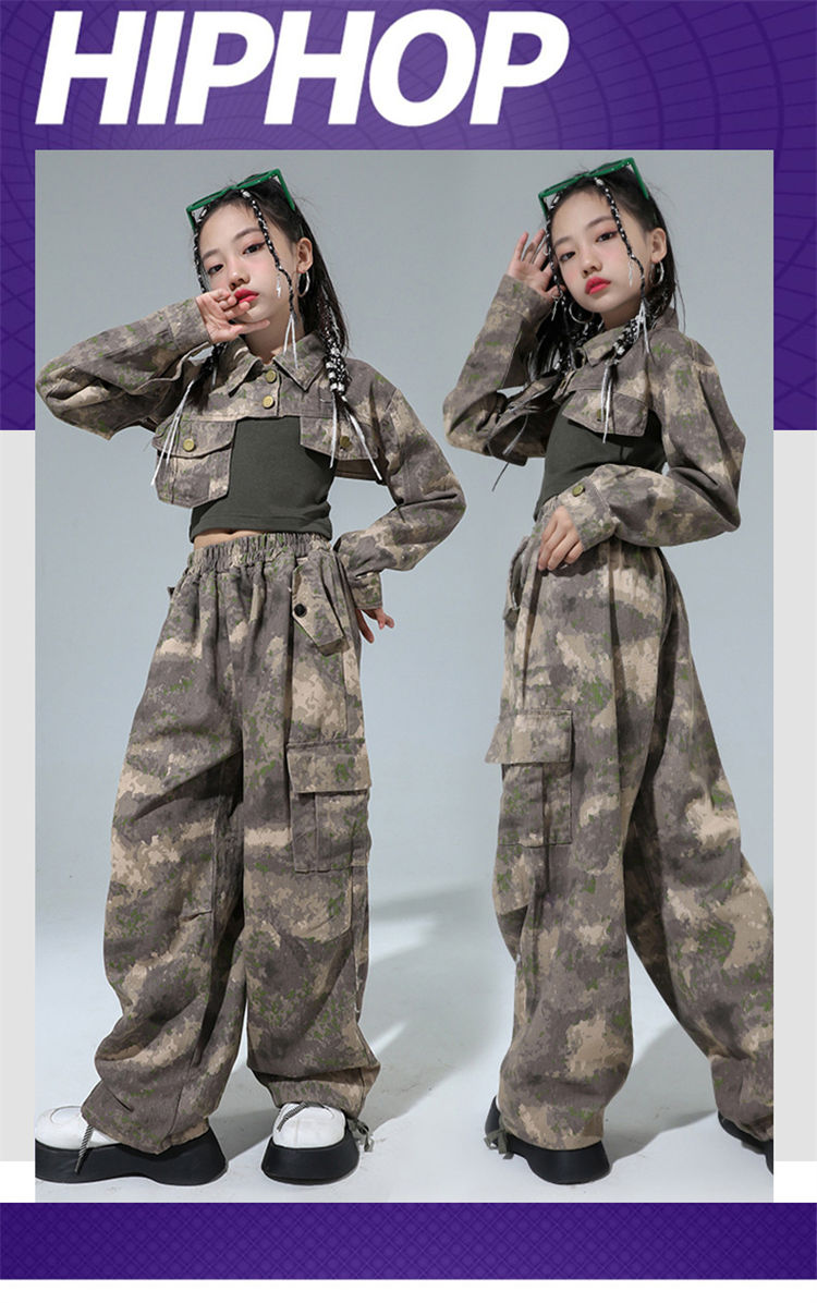 楽天市場】子供服 ヒップホップ 短ジャケット 迷彩ジャケット